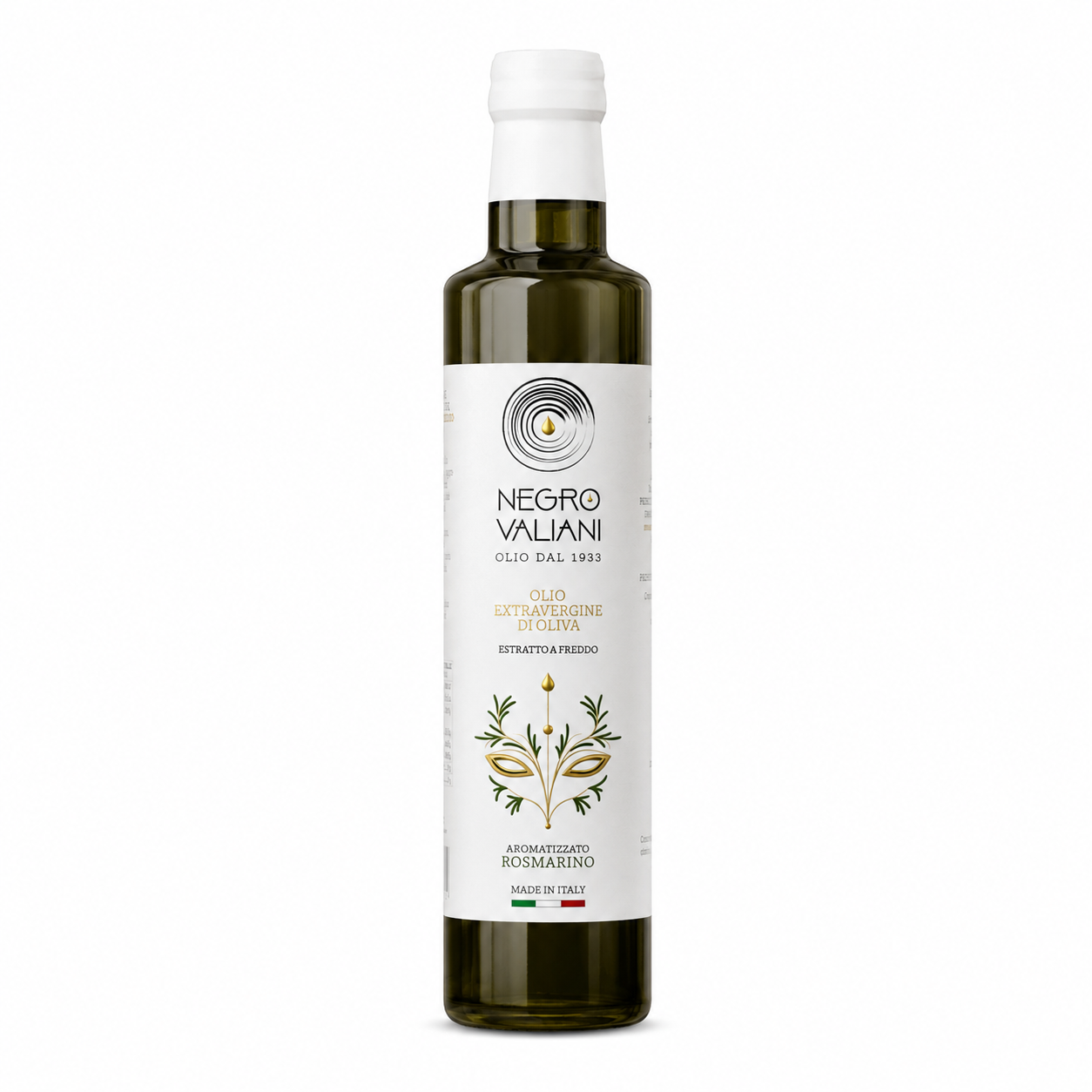Dorica 25 Rosmarino_sfondo_bianco Condimento al Rosmarino a base di Olio Extravergine d'Oliva - immagine 1
